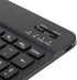 French European AZERTY Bluetooth Keyboard, 10inch Slim Portable Tablet Keyboard with Brushed Metal Texture for Phone