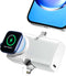 Portable Charger for iPhone Apple Watch, 20W Mini Fast Charging Power Bank USB C Foldable, 5000mAh Travel Battery Pack