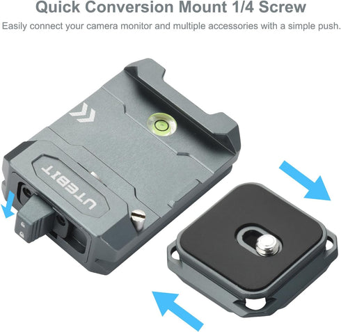 UTEBIT Arcac/F38 Setup 1/4" 3/8" Quick Release Plate Kit, Interface Camera Quick Release Plate Mount Quick w/ to Screw