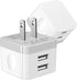 Dual USB Wall Charger, 2Pack 2.4A Fast Charger Block Adapter for iPhone 15 14 13 12 11 Pro Max, Samsung Galaxy