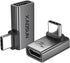 XAOSUN 90 Degree USB C to C Adapter Mixed Pack, Right Angle USB C Male to USB C Female Adapter, USB4 Type C Power Data
