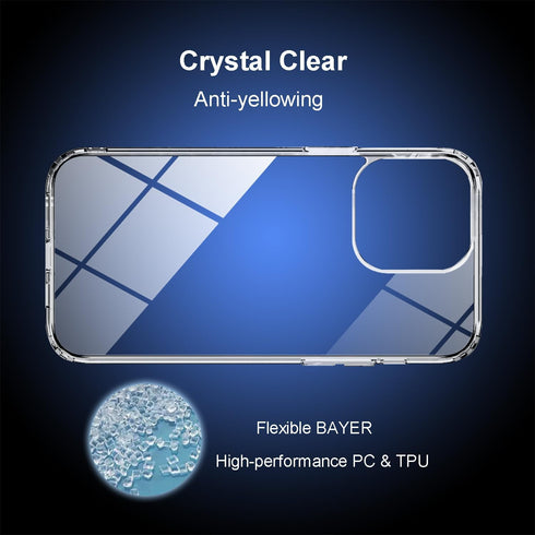 TENOC Phone Case Compatible with iPhone 11, Non-Yellowing Clear Protective Bumper Hard Back Cover for 6.1 Inch
