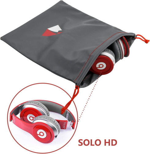 Universal Waterproof Headphone Protection Pouch Bag - Varias Headsets 11" x 9.25" inch Metallic Gray Color