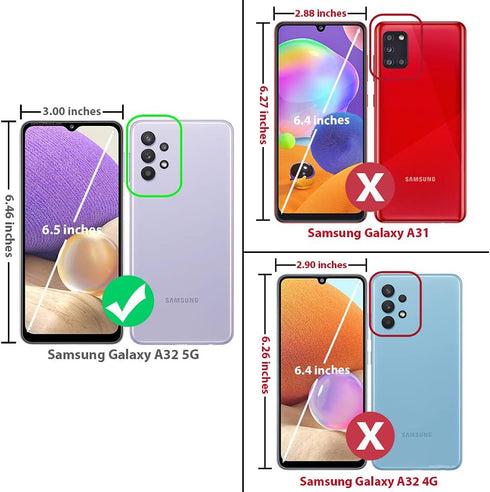 TJS Samsung Galaxy A32 5G Case with Tempered Glass Screen Protector, Glitter Bling Cute Design (Teal)