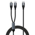 Nillkin 4.9ft Lightning & USB-C 2-in-1 Charging Cable, Fast Charger Cord for iPhone 15/14/13/12/11 Pro/Max, iPad
