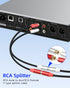 2Pack 1FT, 2RCA 2RCA GELRHONR RCA Extension Cable Short Male to Female Stereo Audio Cable for Subwoofer, Speaker, Home