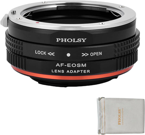 Lens Mount Adapter for Sony A to EF-M, Aperture Control Ring for Canon EF-M Cameras, Compatible with EOS M Series