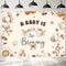 Generic 10x7ft A Baby is Brewing Baby Shower Backdrop Brown Coffee Baking Theme