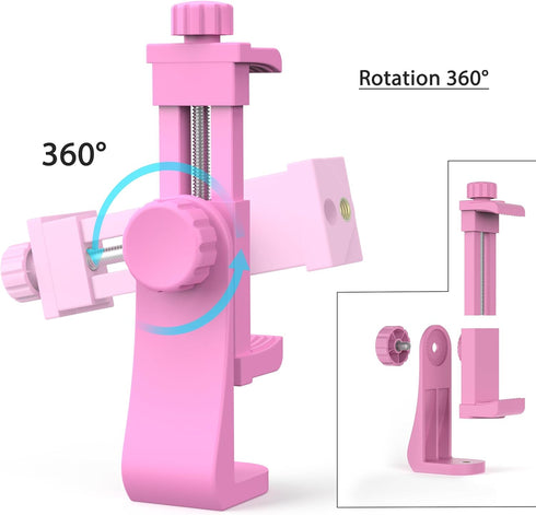 Zttopo Universal Phone Tripod Mount Adapter with ireless Camera Remote, Cell Phone Holder with Adjustable Clamp