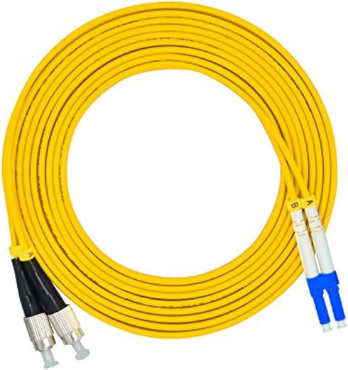 1Meter 3ft LC to FC Duplex 9/125 Single-Mode Fiber Optic Cable Jumper Optical Patch Cord