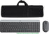 Neoprene Carrying Case Portable Protection Sleeve Cover Pouch Bags for Logitech MK470/K780 Slim Wireless Keyboard and Mouse Combo for Windows, Black, MK470BAG
