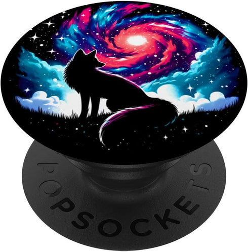 Cool Cosmic Fox Galaxy Graphic Space Art PopSockets Standard PopGrip