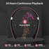 Foldable Bluetooth Headphones, Wireless Neckband Headset with Retractable Earbuds, Noise Cancelling
