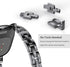 Wearlizer Metal Band Compatible with Fitbit Versa 4/3/Sense/Sense 2 - Dressy Stainless Steel Rhinestone Bracelet