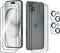 iPhone 15 6.1" Front & Back Screen Protector Glass - 2 Front, 2 Back, 2 Camera Lens Protectors + Alignment Tool.