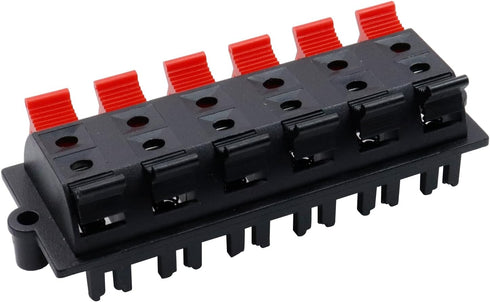 WP12-03B Speaker Terminal Strip, 5Pcs Spring Connection Clip Terminals Block Jointing Clamp Test Clip Jack Socket