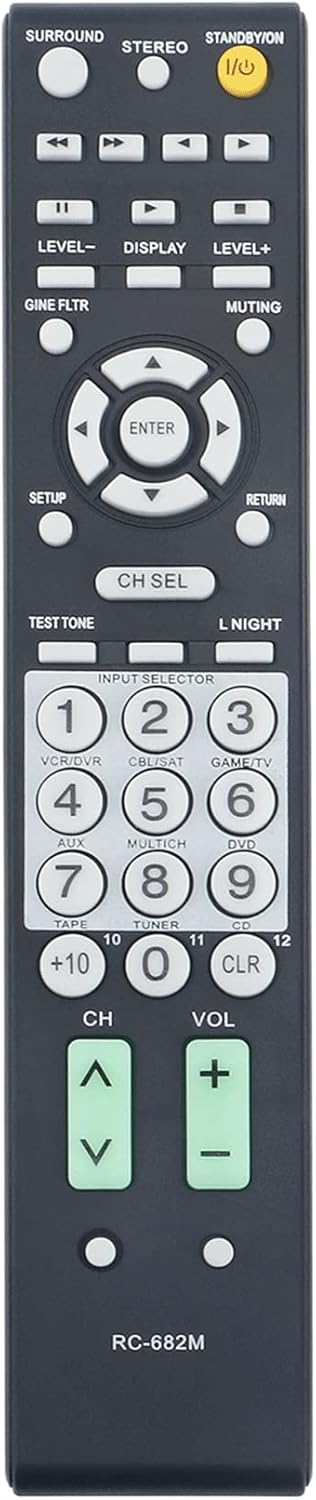 RC-682M Replacement Remote Control for Onkyo AV Receiver TX-SA605 TX-SR605 TX-SR605B TX-SA8560