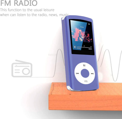 Hotechs. 64GB MP3 MP3 1.82'' Player, Hotechs Music Player with Slim Classic Digital LCD Screen Mini USB Port with FM