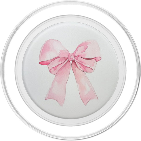 pink cute theme Girly || Watercolour Bow || Coquette || Aesthetic Pink Bow PopSockets PopGrip for MagSafe