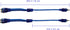 iexcell 2 Pcs RCA Speaker Splitter Shielding Cable Adapter, 1 Male to 2 Female, Blue