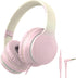 rockpapa L22 Wired Headphones for Kids, Foldable Stereo 3.5mm Corded Headphones with Microphone for School Classroom,
