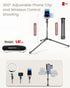 CAMBOFOTO 87" 15.7" 360 Phone Tripod, Overhead Flexible Tall Tripod Stand with Remote, Selfie Stick, Compatible