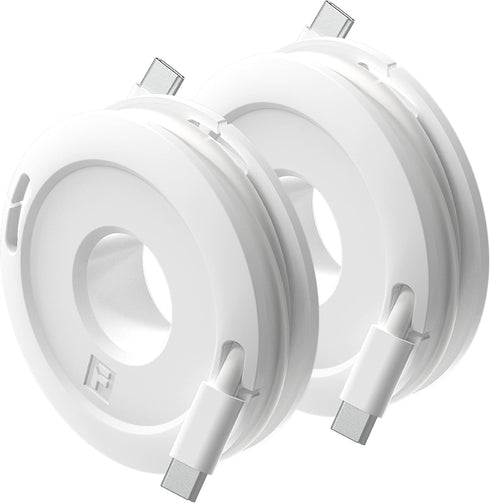 Side Winder Mini and Max Headphone Organizer, 2-Pack (White) for Wrapping Earbuds and Cords for Travel
