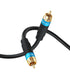 BlueRigger RCA Audio Subwoofer Cable (25FT, Dual Shielded, Gold Plated RCA Connectors)