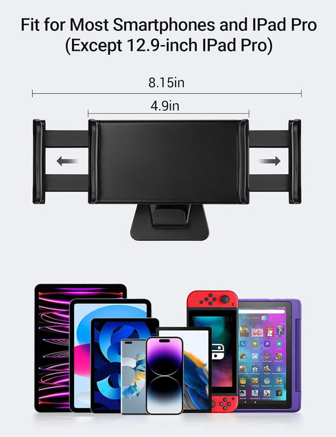 BASENOR 2024 Newest Tesla Model Y Model 3 Model S Model X LR/Plaid Tablet Holder Headrest Mount Accessories