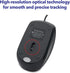 Verbatim Wired USB Computer Mouse - Corded USB Mouse for Laptops and PCs, Black