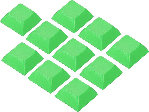 PATIKIL 1U Blank Keycaps, 10 Pack Universal PBT Replacement Accessories for MX Mechanical Keyboard, Green