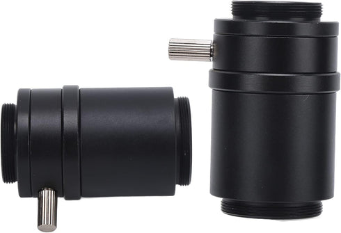 1X C Mount Adapter Lens, Alloy CTV Microscope Lens Camera Interface Adapters for Trinocular Stereo Microscope