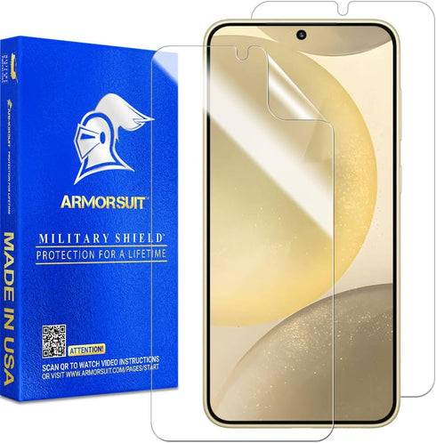 ArmorSuit 2 Pack Screen Protector for Samsung Galaxy S24 (6.2"), Case Friendly MilitaryShield HD Clear Film