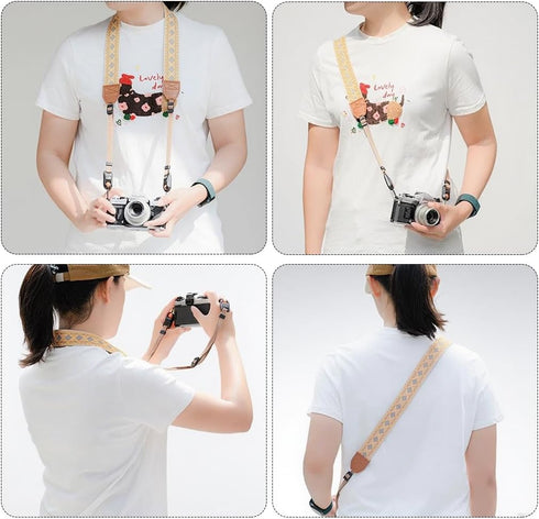 Handmade Vintage Leather Neck Strap for DSLR & Mirrorless Cameras - Adjustable and Stylish