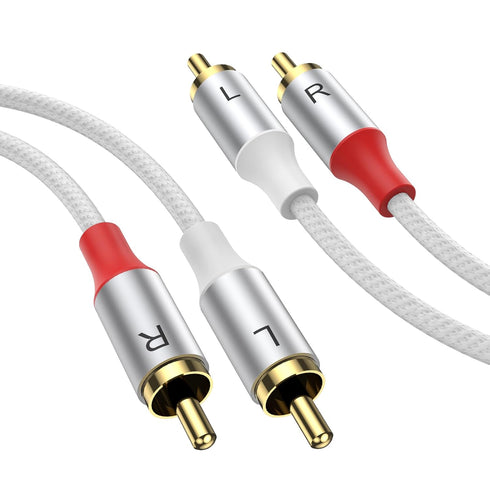 MOSWAG RCA Cable, 2RCA Male to 2RCA Male Stereo Auxiliary Audio Cable