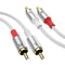MOSWAG RCA Cable, 2RCA Male to 2RCA Male Stereo Auxiliary Audio Cable