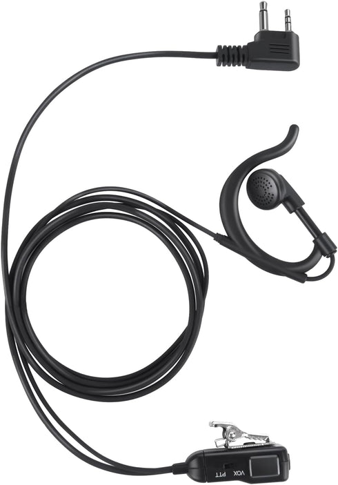 Ptt Mic Earpiece Two Way Radio Headset, Ear Clip Wrap Around Earphone for Midland Walkie Talkie AVPH4