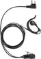 Ptt Mic Earpiece Two Way Radio Headset, Ear Clip Wrap Around Earphone for Midland Walkie Talkie AVPH4