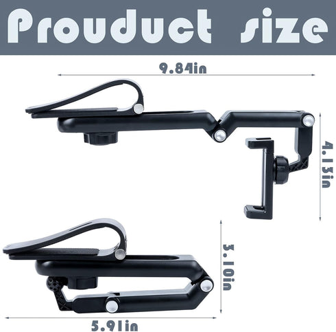 Cell Phone Holder for Car Mount Clip for Car Cellphone 360° Rearview Phone Holder for Car Sun Visor Perfectly for iPhone Pro, 15/14/13/12/XR/XS, Samsumg, Andriod, Car Accessories