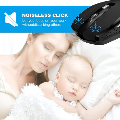 Guiheng 2 Pack 2.4Ghz Mouse1200,6 Wireless Mouse, Wireless Mouse Computer Buttons with Nano Receiver