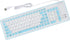 Sanpyl USB Wired Keyboard, 103 Keys Foldable Silicone Keyboard, Waterproof Mute Roll Up for PC Laptop (Blue)