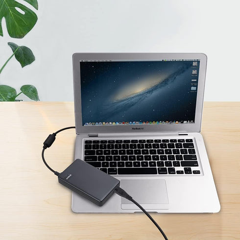 Universal Laptop Charger 90W Slim AC Adapter - Power Supply Cord with Dual USB Ports for Most Notebooks
