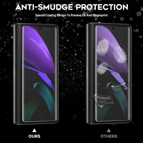 Orzero (2 Sets) Compatible for Samsung Galaxy Z Fold 2 5G, TPU Front and Inner Screen Protectors
