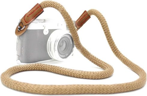 Generic Adjustable Rope Camera Neck Strap Braided Shoulder Strap with Secure O-Ring &