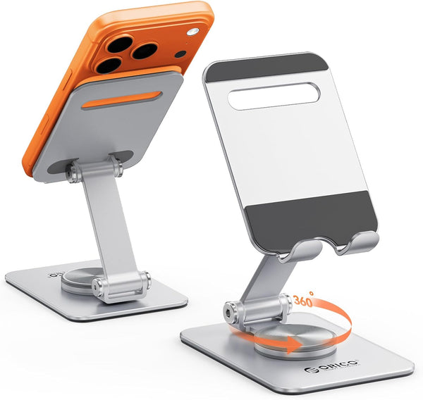 ORICO Aluminum Phone Stand for Desk, Adjustable Metal Phone Holder with Stable Support