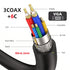 xiwai 90 Degree VGA RGB Cable Right Angled Male to Straight Male Extension Cord for Computer Monitor Projector 1m