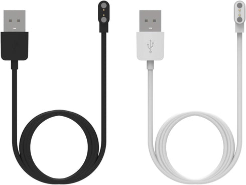 FitTurn Charger for ID205L ID205U ID205S or SW021 Smart Watch, Magnetic USB Charging Cable - Black, White