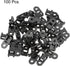 uxcell Black Cable Tie Base Saddle Type Mount Wire Holder, 100pcs, Permanently Anchors to Wall Desk 19.6x9.5x5mm