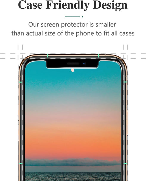 Pokolan 3-Pack Tempered Glass Screen Protector for iPhone 11 Pro, XS, X - 9H Hardness, Easy Install, Bubble-Free