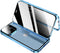 Anti-spy Screen iPhone 13 Pro Max Case, Metal Frame Lock + Magnetic Adsorption Anti-Peeping 360 Full Body Glass Case